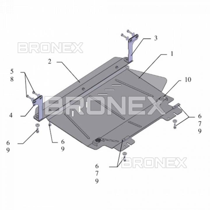 Bronex 101.0239.00 Engine protection Bronex standard 101.0239.00 for Mazda 2 II (radiator, gear box) 101023900