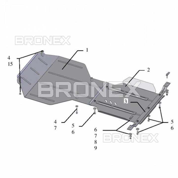 Bronex 101.0246.00 Engine protection Bronex standard 101.0246.00 for Subaru Forester SH (radiator, gear box) 101024600