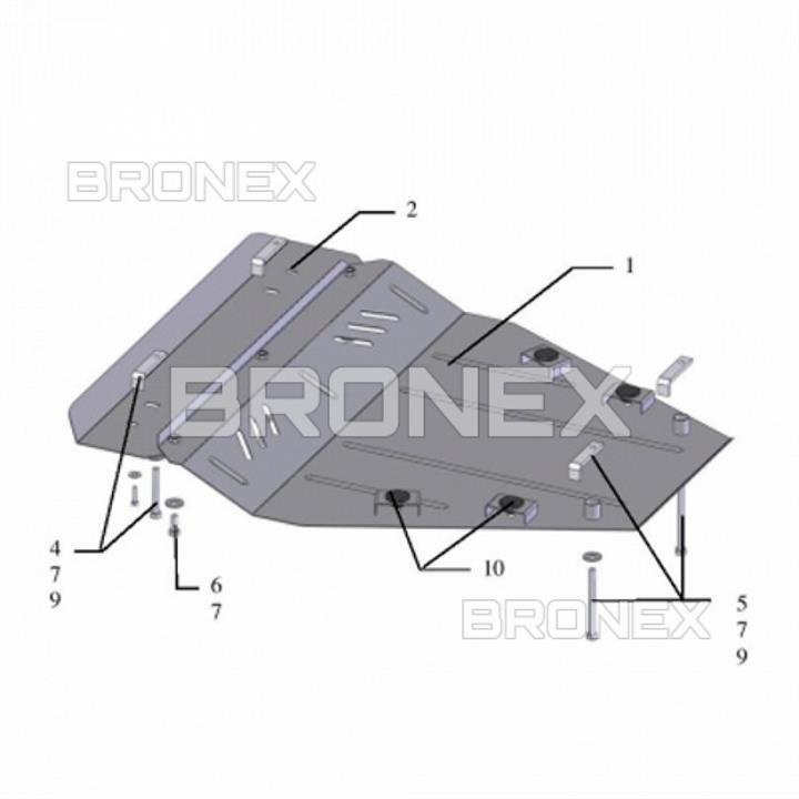 Bronex 101.0249.00 Engine protection Bronex standard 101.0249.00 for Nissan Qashqai (gear box) 101024900
