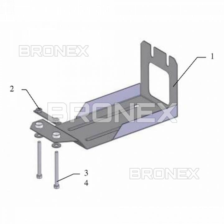 Bronex 101.0250.00 Transfer case protectionBronex standard 101.0250.00 for Subaru Legacy IV / Outback III 101025000