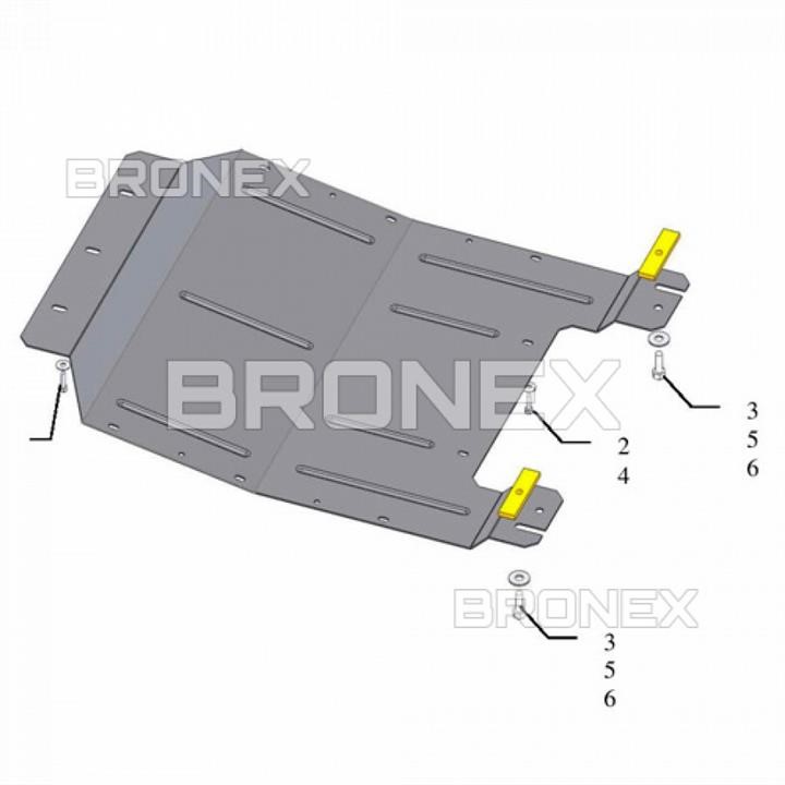 Bronex 101.0252.00.FI Engine protection Bronex standard 101.0252.00.FI for Fiat Bravo (radiator, gear box) 101025200FI
