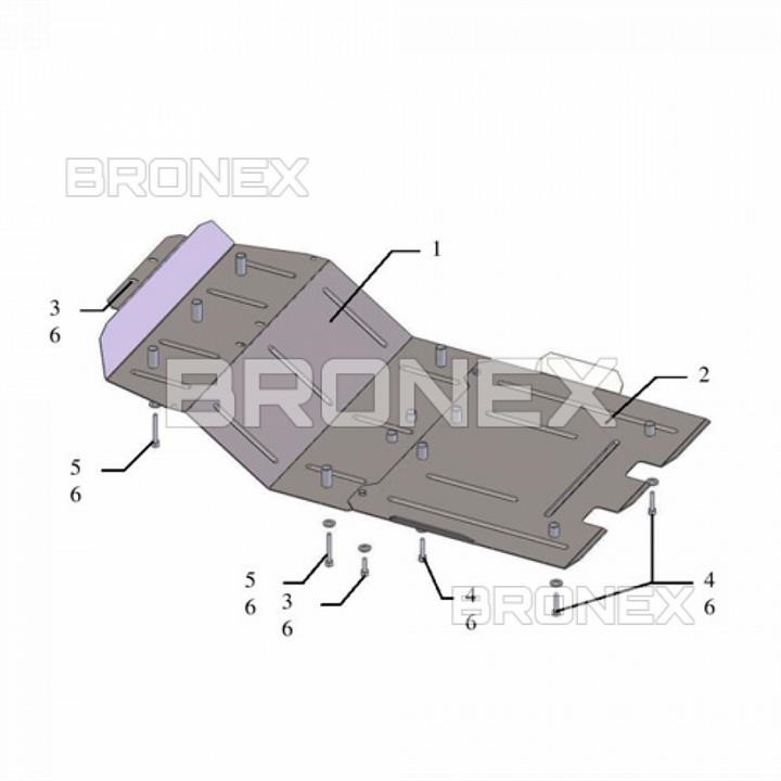 Bronex 101.0257.00 Engine protection Bronex standard 101.0257.00 for Toyota Land Cruiser 200 (radiator) 101025700