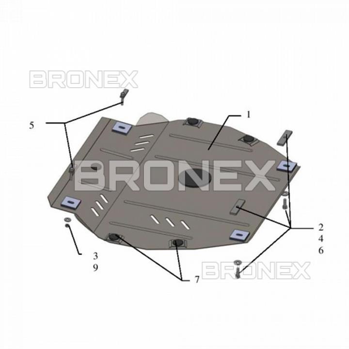 Bronex 101.0262.00 Engine protection Bronex standard 101.0262.00 for Volvo V70/XC70 (radiator, gear box) 101026200