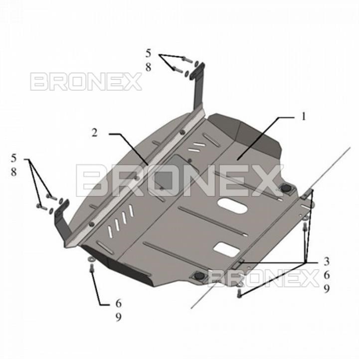 Bronex 101.0268.00 Engine protection Bronex standard 101.0268.00 for Fiat Ford Fiesta VII (radiator, gear box) 101026800