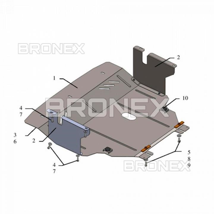 Bronex 101.0273.00 Engine protection Bronex standard 101.0273.00 for Opel Vivaro (radiator, gear box) 101027300