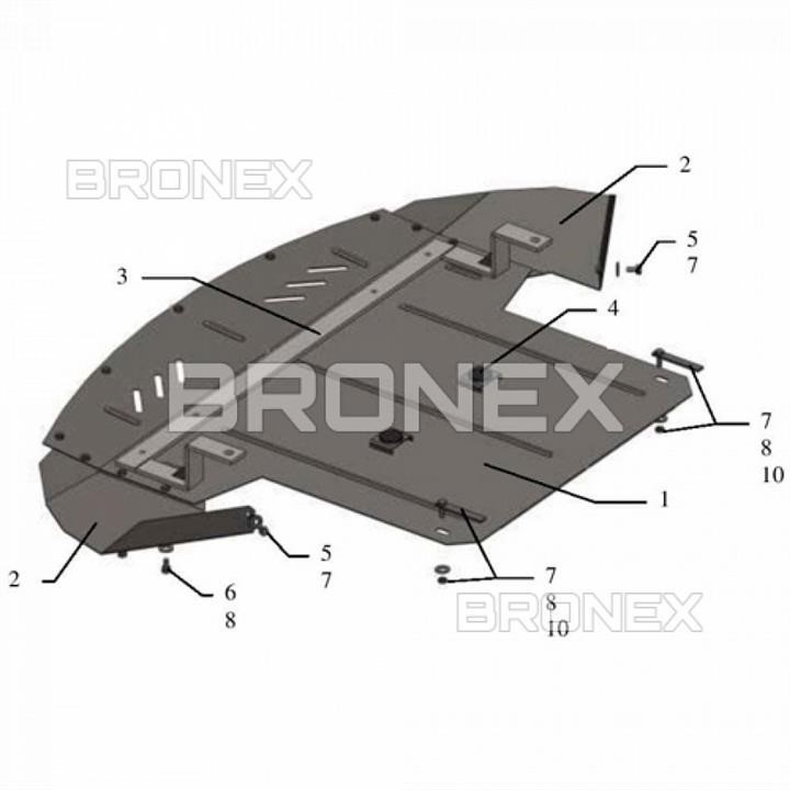 Bronex 101.0279.00 Engine protection Bronex standard 101.0279.00 for Audi A8 (radiator, gear box) 101027900