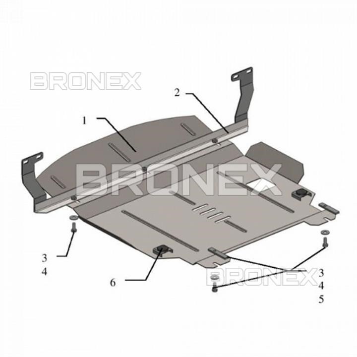 Bronex 101.0290.00 Engine protection Bronex standard 101.0290.00 for Ford Fiesta VI (radiator, gear box) 101029000
