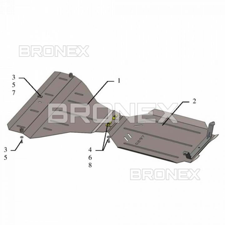 Bronex 101.0297.00 Engine protection Bronex standard 101.0297.00 for Subaru Outback IV (radiator, gear box) 101029700