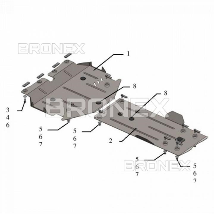 Bronex 101.0300.00 Engine protection Bronex standard 101.0300.00 for Mercedes-Benz W 212 101030000