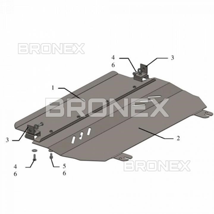 Bronex 101.0314.00 Engine protection Bronex standard 101.0314.00 for Citroen DS3/C3 (radiator, gear box) 101031400