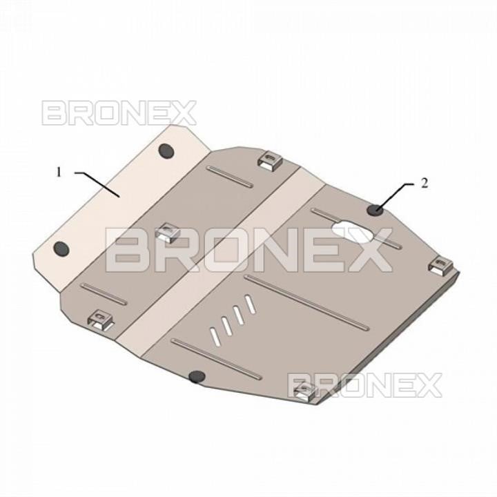 Bronex 101.0324.00 Bronex engine protection standard 101.0324.00 for Ssang Yong Korando (radiator, gearbox) 101032400