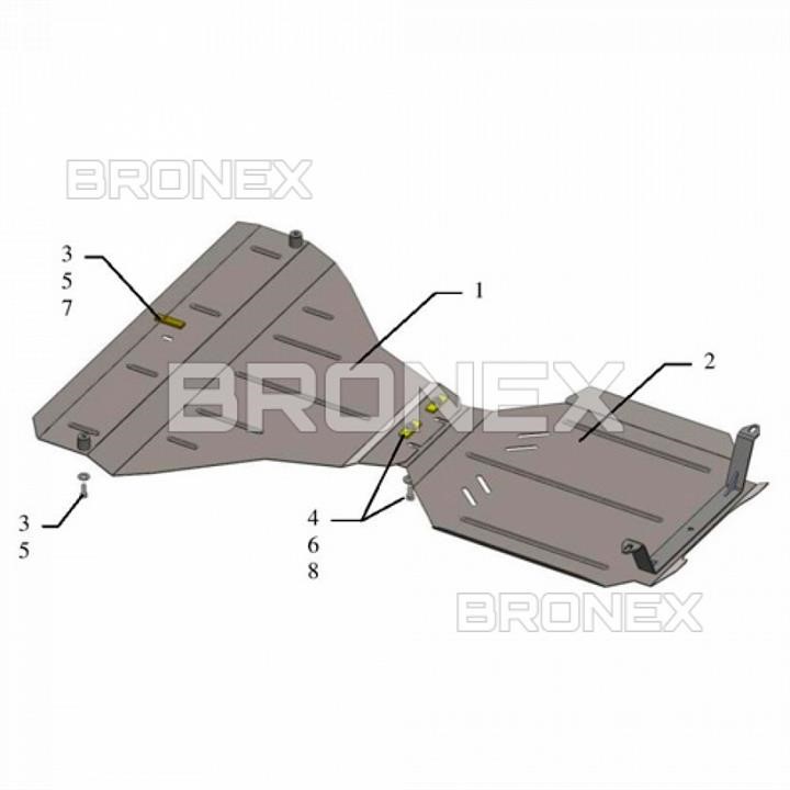 Bronex 101.0332.00 Engine protection Bronex standard 101.0332.00 for Subaru Outback IV (radiator, gear box) 101033200