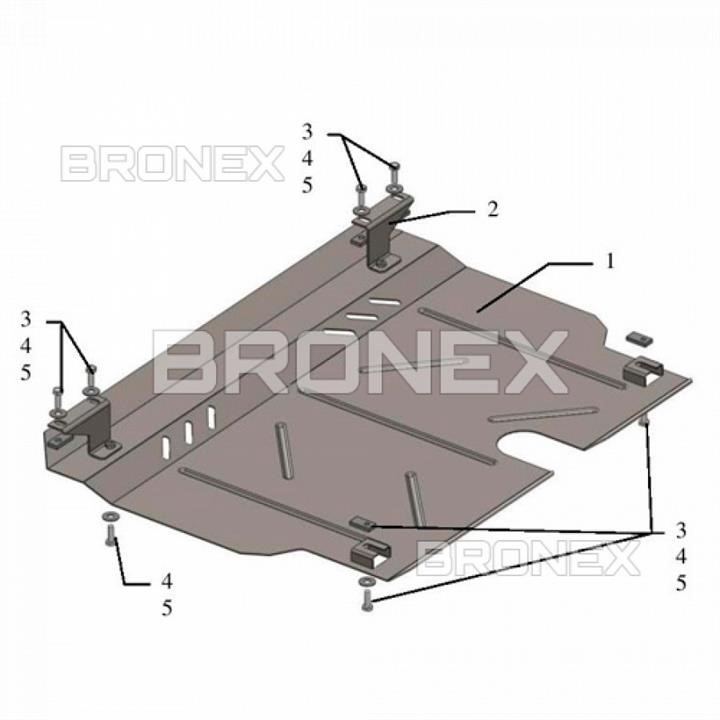 Bronex 101.0342.00 Engine protection Bronex standard 101.0342.00 for Toyota Yaris III (radiator, gear box) 101034200