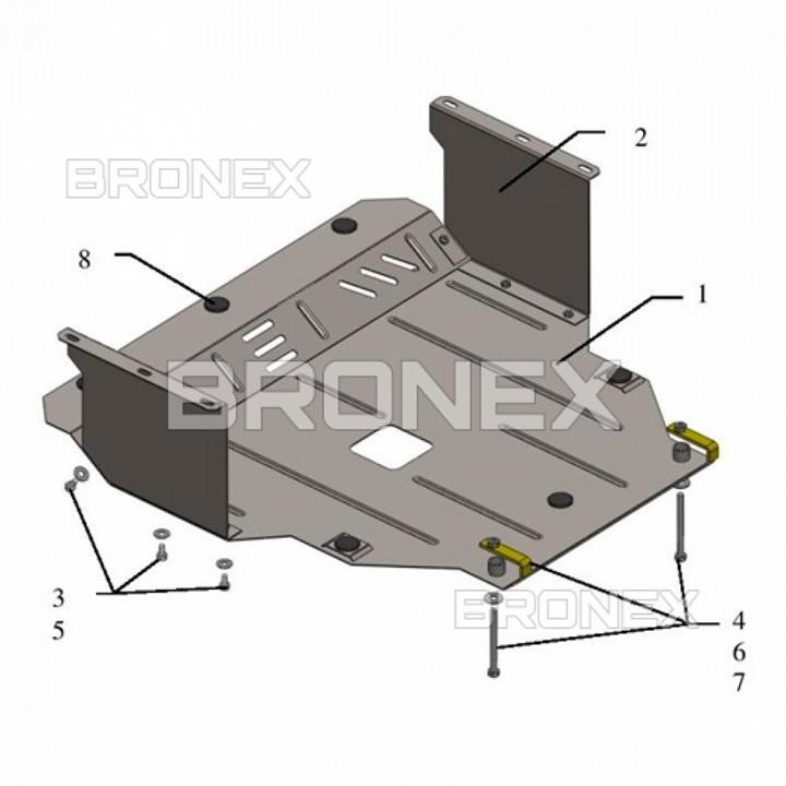 Bronex 101.0347.00 Engine protection Bronex standard 101.0347.00 for Kia Picanto II (radiator, gear box) 101034700
