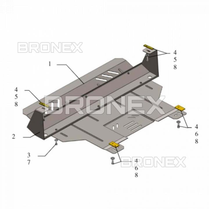 Bronex 101.0351.00 Engine protection Bronex standard 101.0351.00 for Ford Transit (radiator, gear box) 101035100