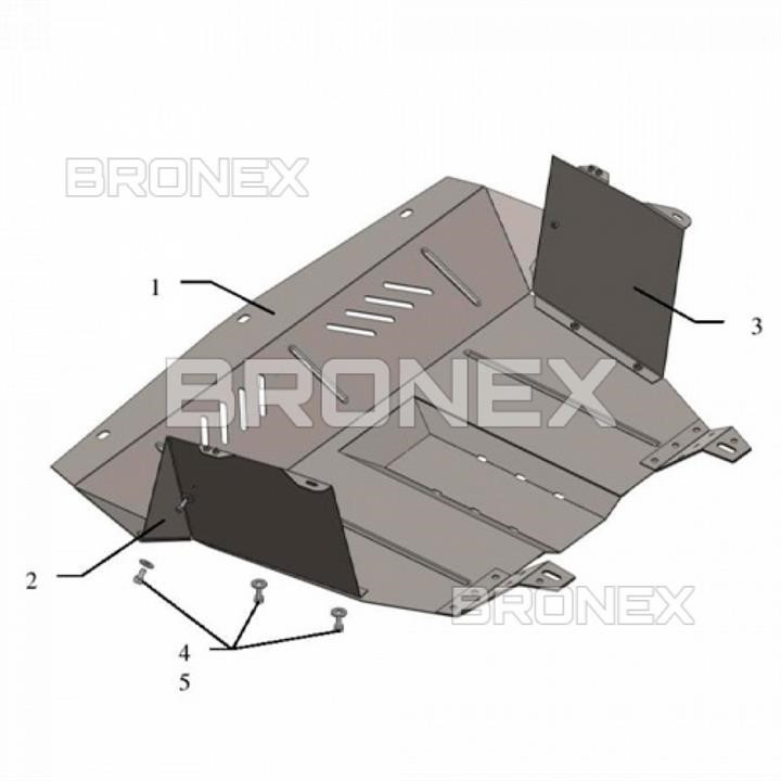 Bronex 101.0362.00 Engine protection Bronex standard 101.0362.00 for Fiat Doblo (radiator, gear box) 101036200