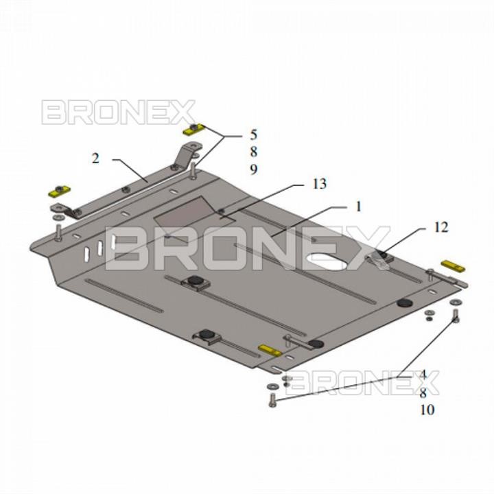 Bronex 101.0366.00 Engine protection Bronex standard 101.0366.00 for Dodge Caliber (radiator, gear box) 101036600