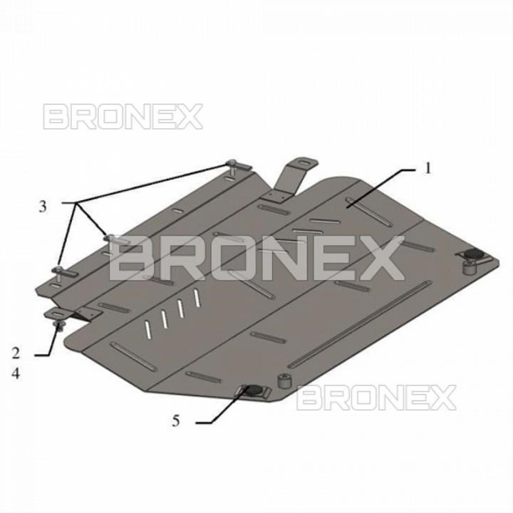 Bronex 101.0385.00 Engine protection Bronex standard 101.0385.00 for Citroen C5 (radiator, gear box) 101038500