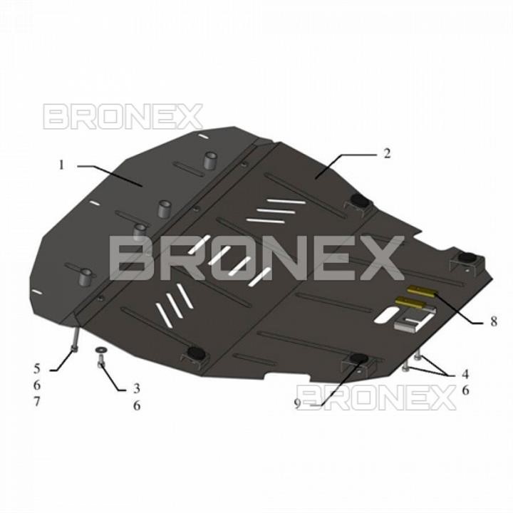 Bronex 101.0396.00 Engine protection Bronex standard 101.0396.00 for Fiat Scudo (radiator, gear box) 101039600