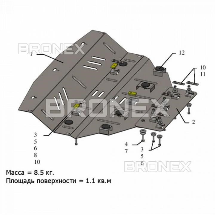 Bronex 101.0401.00 Engine protection Bronex standard 101.0401.00 for BMW X3 E83 101040100