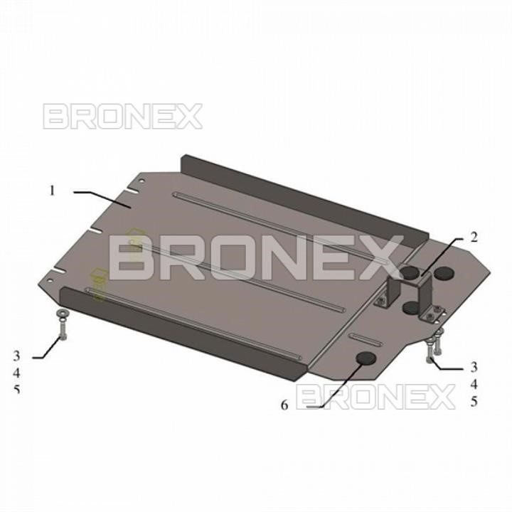 Bronex 101.0411.00 Transfer case protectionBronex standard 101.0411.00 for Mitsubishi Pajero Sport 101041100