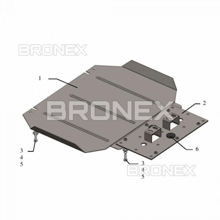 Bronex 101.0414.00 Gearbox protectionBronex standard 101.0414.00 for Mitsubishi Pajero Sport/Mitsubishi L200 101041400