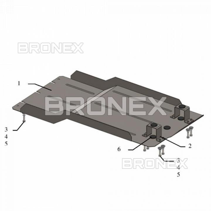 Bronex 101.0417.00 Gearbox protectionBronex standard 101.0417.00 for Mitsubishi L200 (transfer case) 101041700