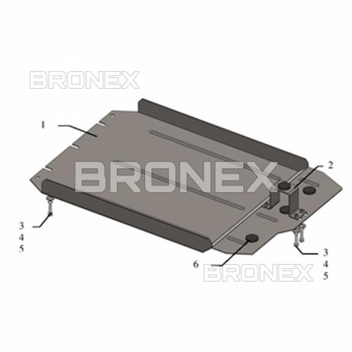 Bronex 101.0419.00 Gearbox protectionBronex standard 101.0419.00 for Mitsubishi Pajero Sport (transfer case) 101041900