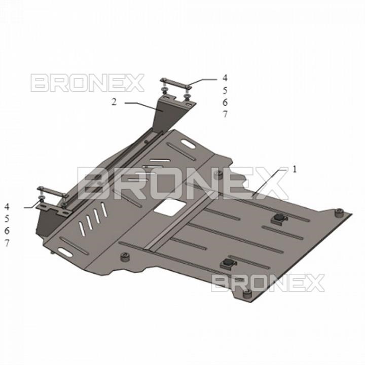 Bronex 101.0422.00 Engine protection Bronex standard 101.0422.00 for Mercedes-Benz Sprinter W906 (radiator, gear box) 101042200