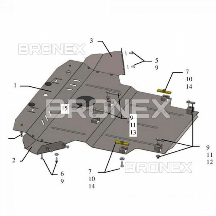 Bronex 101.0427.00 Engine protection Bronex standard 101.0427.00 for Skoda Superb I (radiator, gear box) 101042700