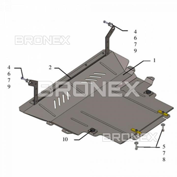 Bronex 101.0443.00 Engine protection Bronex standard 101.0443.00 for Mazda 5 (radiator, gear box) 101044300