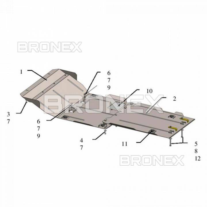 Bronex 101.0460.00 Engine protection Bronex standard 101.0460.00 for Nissan Pathfinder IV (radiator, gear box) 101046000