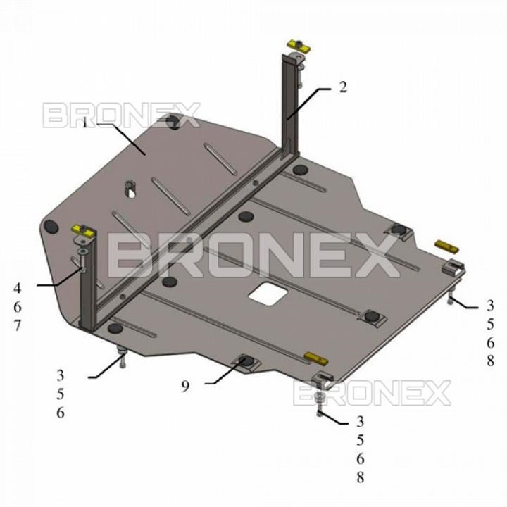 Bronex 101.0461.00 Engine protection Bronex standard 101.0461.00 for Hyundai Tucson/IX35 (radiator, gear box) 101046100