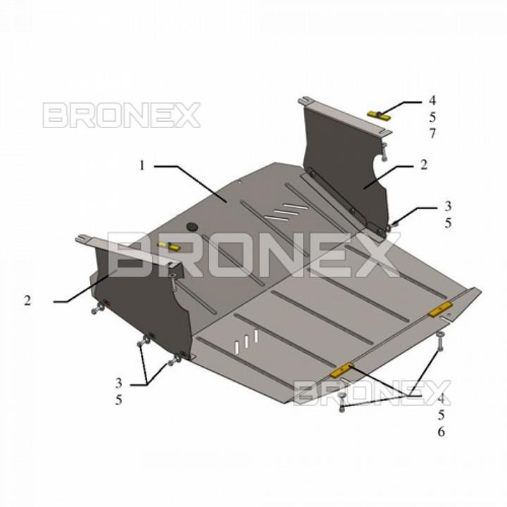 Bronex 101.0464.00 Engine protection Bronex standard 101.0464.00 for Opel Movano A (radiator, gear box) 101046400