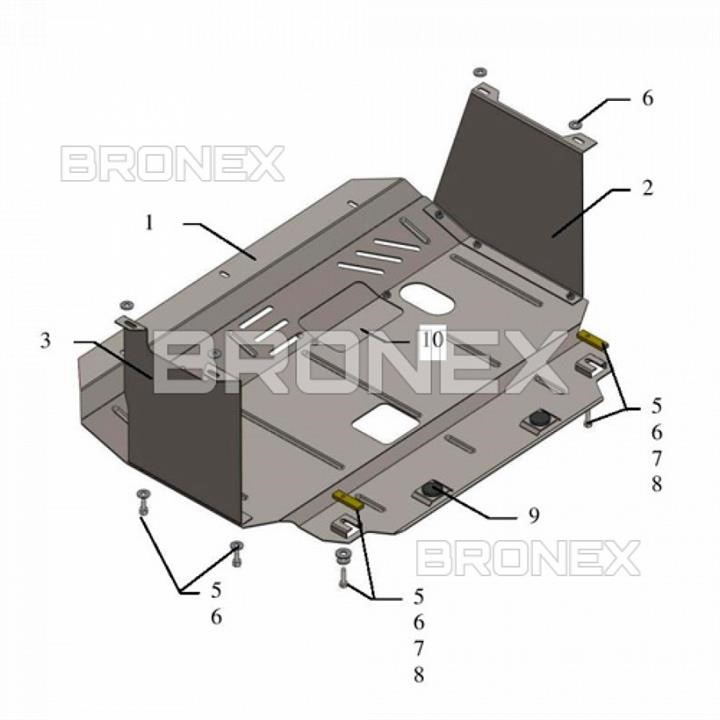 Bronex 101.0468.00 Engine protection Bronex standard 101.0468.00 for Kia Cerato III (gear box) 101046800