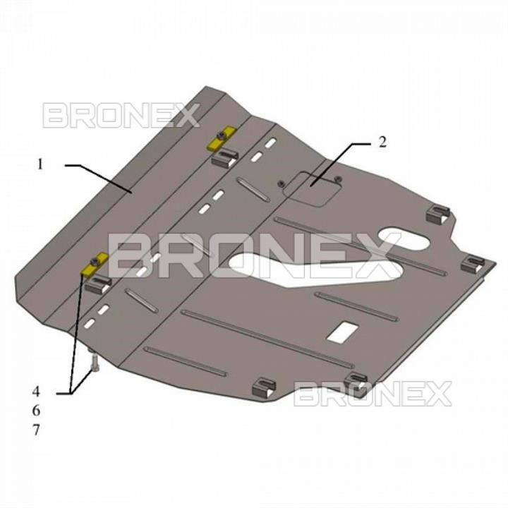 Bronex 101.0472.00 Engine protection Bronex standard 101.0472.00 for Toyota RAV 4 IV (gear box) 101047200