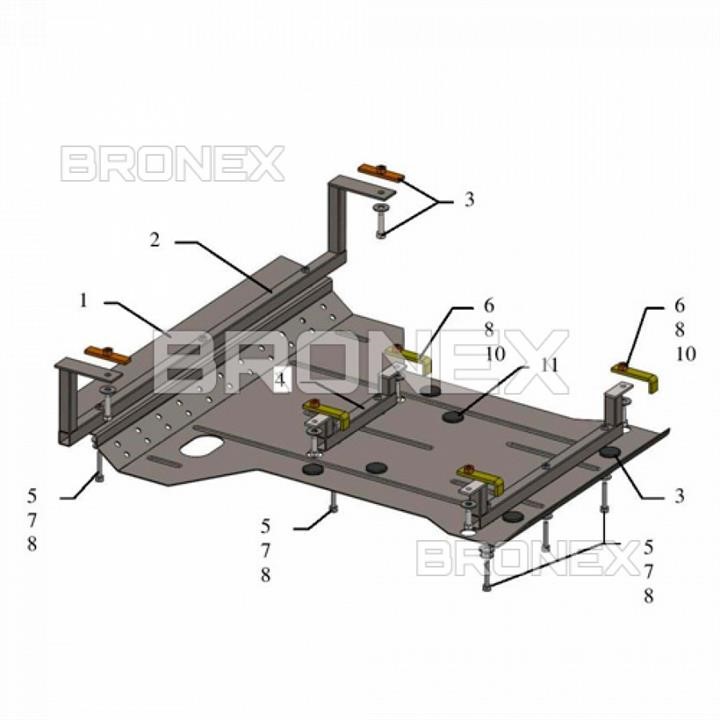 Bronex 101.0483.00 Engine protection Bronex standard 101.0483.00 for Mercedes-Benz Sprinter (radiator, gear box) 101048300