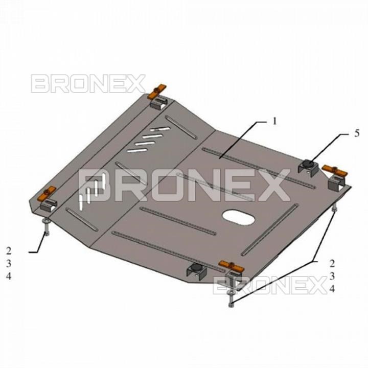 Bronex 101.0486.00 Engine protection Bronex standard 101.0486.00 for Daewoo Nubira II (radiator, gear box) 101048600