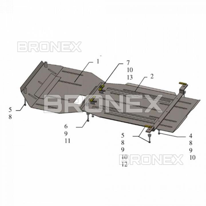 Bronex 101.0487.00 Engine protection Bronex standard 101.0487.00 for Subaru Forester SJ (radiator, gear box) 101048700