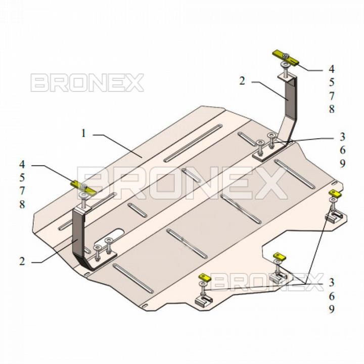 Bronex 101.0488.01 Engine protection Bronex standard 101.0488.01 for Skoda Rapid / Fabia (radiator, gear box) 101048801