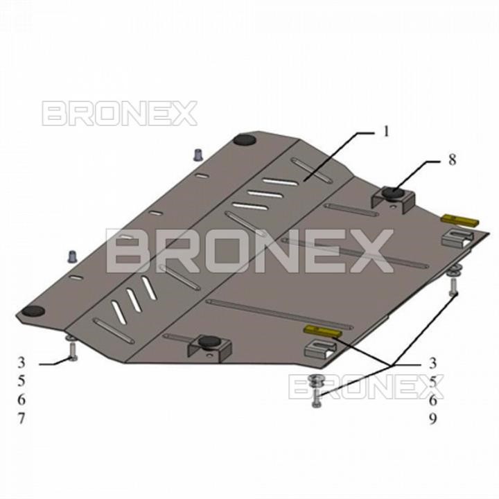 Bronex 101.0489.00 Engine protection Bronex standard 101.0489.00 for Fiat Panda (radiator, gear box) 101048900