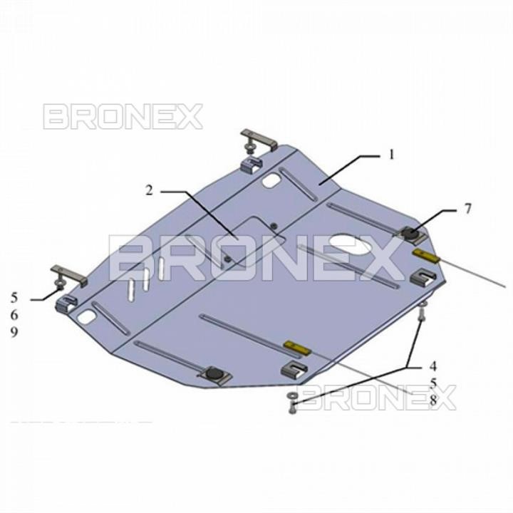Bronex 101.0493.00 Engine protection Bronex standard 101.0493.00 for Nissan Note / Nissan Micra (radiator, gear box) 101049300