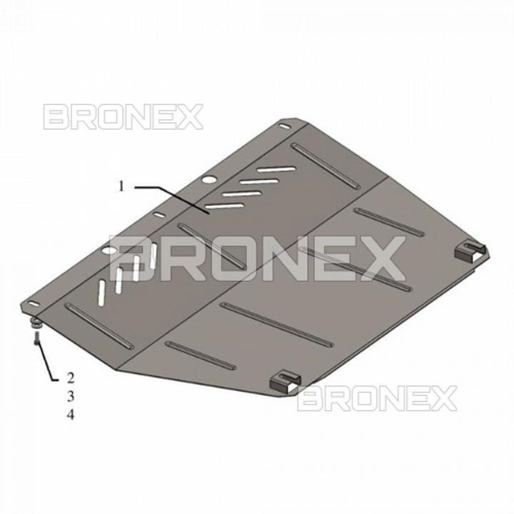Bronex 101.0497.00 Engine protection Bronex standard 101.0497.00 for Fiat L 500 (radiator, gear box) 101049700