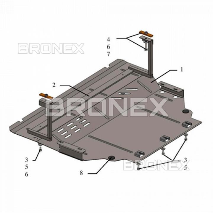 Bronex 101.0499.00 Engine protection Bronex standard 101.0499.00 for Skoda Octavia A7 (radiator, gear box) 101049900