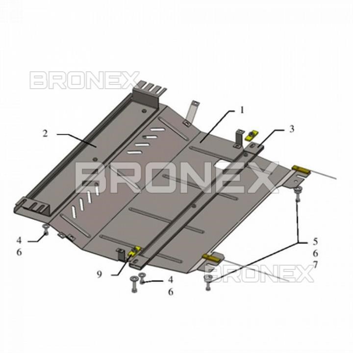 Bronex 101.0510.00.P Engine protection Bronex standard 101.0510.00.P for Peugeot 301 (radiator, gear box) 101051000P