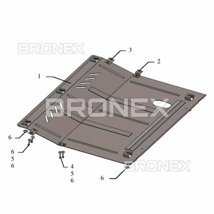 Bronex 101.0513.00 Engine protection Bronex standard 101.0513.00 for Chery Arrizo 7 (gear box) 101051300