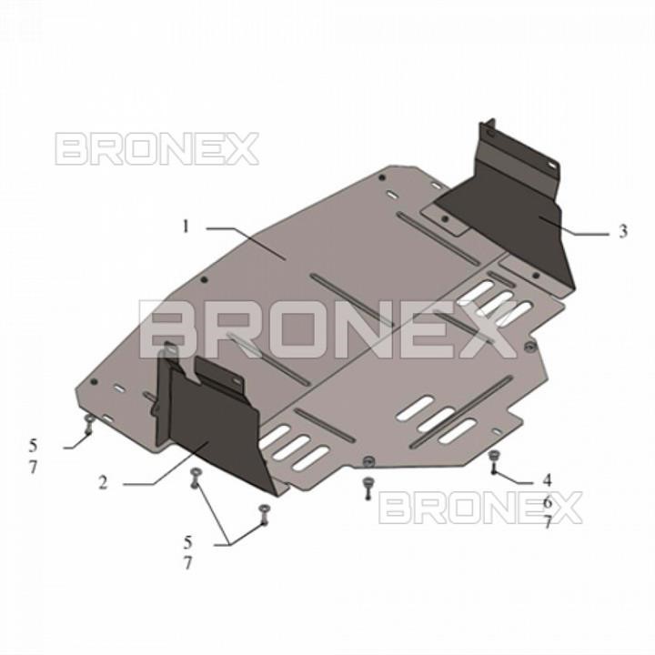 Bronex 101.0516.00.R Engine protection Bronex standard 101.0516.00.R for Renault Master (radiator, gear box) 101051600R