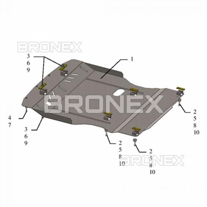 Bronex 101.0530.00 Engine protection Bronex standard 101.0530.00 for Lexus GS 300 (radiator, gear box) 101053000