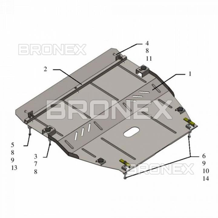 Bronex 101.0541.00 Engine protection Bronex standard 101.0541.00 for Peugeot 407 (radiator, gear box) 101054100