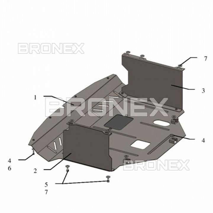 Bronex 101.0544.00 Engine protection Bronex standard 101.0544.00 for Kia Soul (radiator, gear box) 101054400